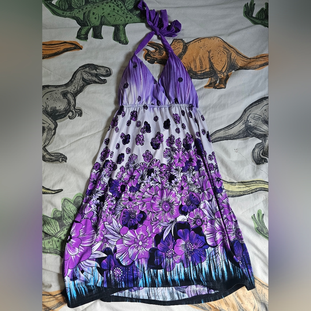 Kirat International Purple Floral Sundress